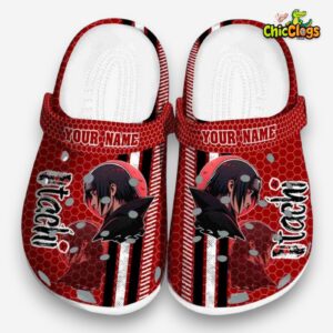 Custom Name Itachi Contrasting Stripes 3D Printed Classic Crocs Shoes - Image 3