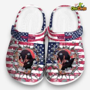 Custom Name Itachi Freedom Splinter 3D Printed Classic Crocs Shoes - Image 3