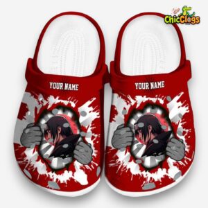 Custom Name Itachi Gripping Hand Classic Crocs - Image 3