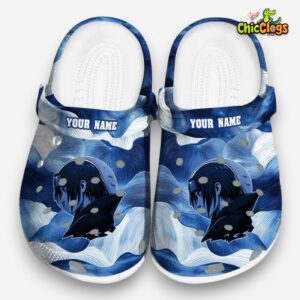 Custom Name Itachi Ocean Waves 3D Printed Classic Crocs Shoes - Image 3