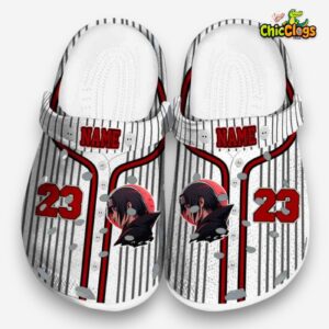 Custom Name Itachi Pinstripe Pattern 3D Printed Classic Crocs Shoes - Image 3