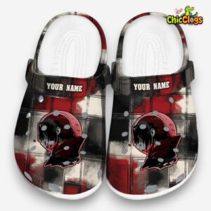 Custom Name Itachi Plaid Fusion 3D Printed Classic Crocs Shoes - Image 3