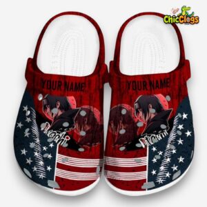 Custom Name Itachi Star spangled Side Pattern Classic Crocs - Image 3