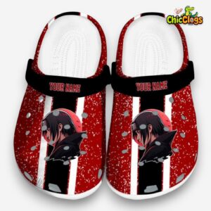 Custom Name Itachi Vertical Stripes Classic Crocs - Image 3