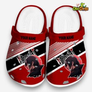 Custom Name Itachi Vibrant Dual Tone 3D Printed Classic Crocs Shoes - Image 3