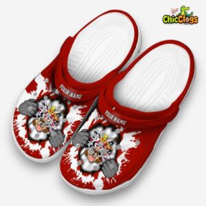 Custom Name Looney Tunes Gripping Hand 3D Printed Classic Crocs Shoes - Image 1