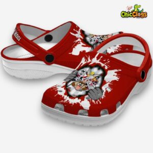 Custom Name Looney Tunes Gripping Hand 3D Printed Classic Crocs Shoes - Image 2