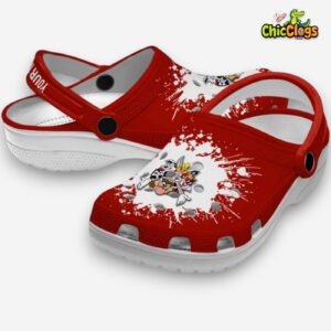 Custom Name Looney Tunes Splatter Background 3D Printed Classic Crocs Shoes - Image 1