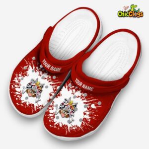 Custom Name Looney Tunes Splatter Background 3D Printed Classic Crocs Shoes - Image 2