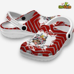 Custom Name Looney Tunes Zigzag Paint Burst Classic Crocs - Image 2