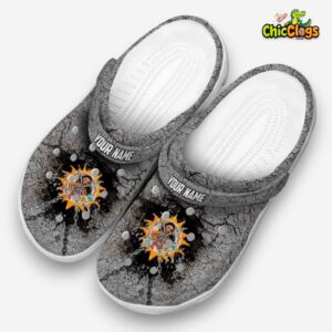Custom Name Moana Cracked Ground Texture Unisex Crocs Clog Shoes - Image 2