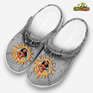 Custom Name Moana Cracked Texture Unisex Crocs - Image 1