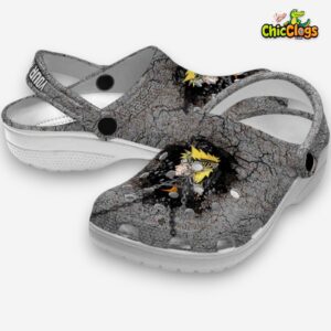 Custom Name Naruto Cracked Ground Texture Classic Crocs - Image 2