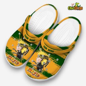 Custom Name Naruto Paint Splatter Graphics 3D Printed Classic Crocs Shoes - Image 1