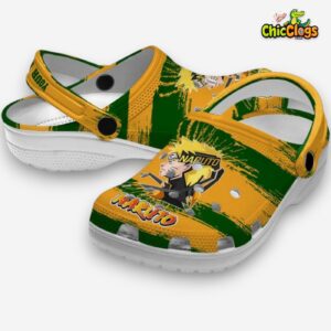 Custom Name Naruto Paint Splatter Graphics 3D Printed Classic Crocs Shoes - Image 2