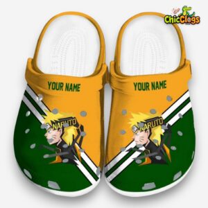 Custom Name Naruto Striped Accents 3D Printed Classic Crocs Shoes - Image 3
