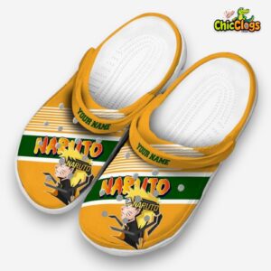 Custom Name Naruto Vibrant Dual Tone Classic Crocs - Image 2