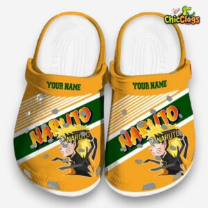 Custom Name Naruto Vibrant Dual Tone Classic Crocs - Image 3