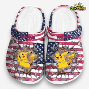 Custom Name Pikachu Pokemon Freedom Splinter 3D Printed Classic Crocs Shoes - Image 3