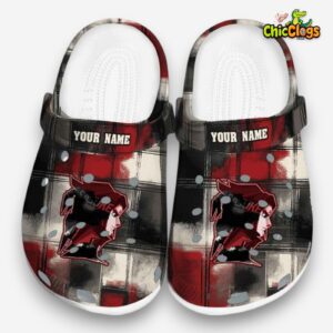 Custom Name Sasuke Plaid Fusion 3D Printed Classic Crocs Shoes - Image 3