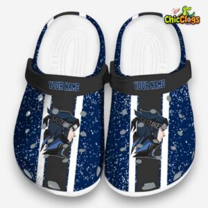 Custom Name Sasuke Vertical Stripes Classic Crocs - Image 3
