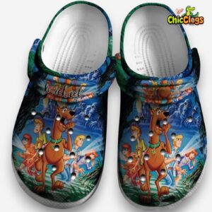 Custom Name Scooby Doo And Friends Running Night Unisex Crocs Clog Shoes - Image 3