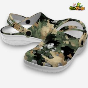 Custom Name Son Gohan Dragon Ball Camouflage Craze 3D Printed Classic Crocs Shoes - Image 2