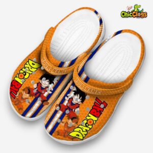 Custom Name Son Gohan Dragon Ball Contrasting Stripes 3D Printed Classic Crocs Shoes - Image 1