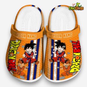 Custom Name Son Gohan Dragon Ball Contrasting Stripes 3D Printed Classic Crocs Shoes - Image 3