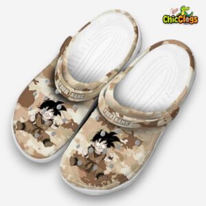 Custom Name Son Gohan Dragon Ball Desert Camo Classic Crocs - Image 2