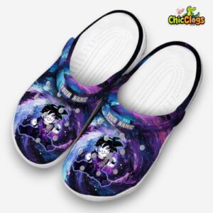 Custom Name Son Gohan Dragon Ball Galaxy Swirl 3D Printed Classic Crocs Shoes - Image 1