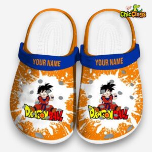 Custom Name Son Gohan Dragon Ball Splash Art 3D Printed Classic Crocs Shoes - Image 3