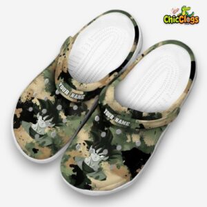 Custom Name Son Goku Dragon Ball Camouflage Craze Classic Crocs - Image 1