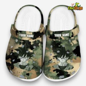 Custom Name Son Goku Dragon Ball Camouflage Craze Classic Crocs - Image 3