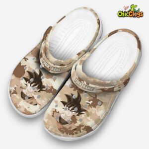 Custom Name Son Goku Dragon Ball Desert Camo 3D Printed Classic Crocs Shoes - Image 2