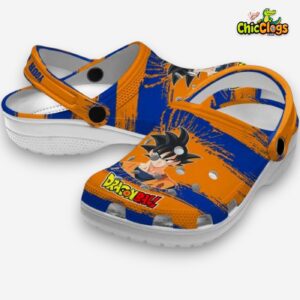Custom Name Son Goku Dragon Ball Paint Splatter Graphics Classic Crocs - Image 1