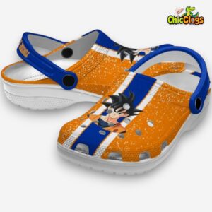 Custom Name Son Goku Dragon Ball Plaid Fusion Unisex Crocs Classic Crocs - Image 1