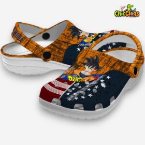 Custom Name Son Goku Dragon Ball Star Spangled Side Pattern Classic Crocs - Image 2
