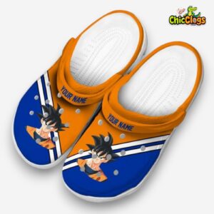 Custom Name Son Goku Dragon Ball Striped Accents 3D Printed Classic Crocs Shoes - Image 2