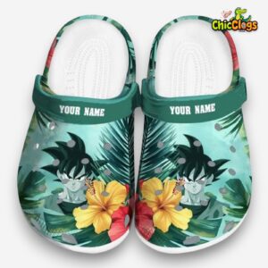 Custom Name Son Goku Dragon Ball Tropical Vibes 3D Printed Classic Crocs Shoes - Image 3