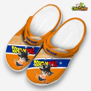 Custom Name Son Goku Dragon Ball Vibrant Dual Tone 3D Printed Classic Crocs Shoes - Image 2