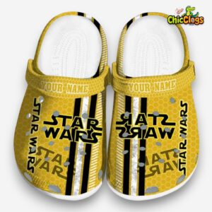 Custom Name Star Wars Contrasting Stripes Unisex Crocs Clog Shoes - Image 3