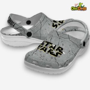 Custom Name Star Wars Cracked Texture 3D Printed Classic Crocs Shoes - Image 2