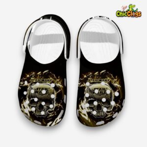 Custom Name Star Wars Gothic Skull 3D Printed Classic Crocs Shoes - Image 3