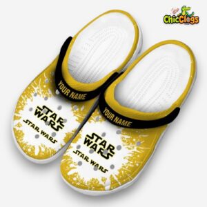 Custom Name Star Wars Splash Art 3D Printed Classic Crocs Shoes - Image 1