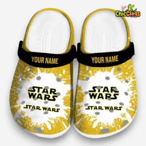 Custom Name Star Wars Splash Art 3D Printed Classic Crocs Shoes - Image 3