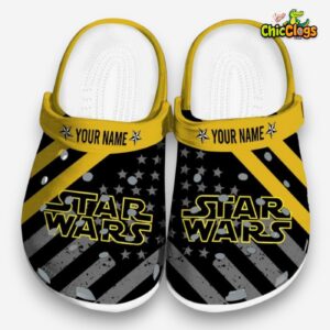 Custom Name Star Wars Star Spangled Graphic 3D Printed Classic Crocs Shoes - Image 3