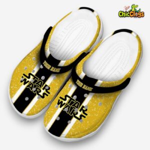 Custom Name Star Wars Vertical Stripes Unisex Crocs Clog Shoes - Image 2