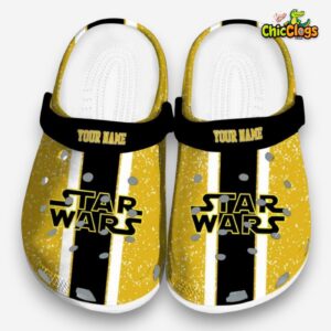 Custom Name Star Wars Vertical Stripes Unisex Crocs Clog Shoes - Image 3