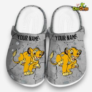 Custom Name The Lion King Cracked Texture 3D Printed Classic Crocs Shoes - Image 3